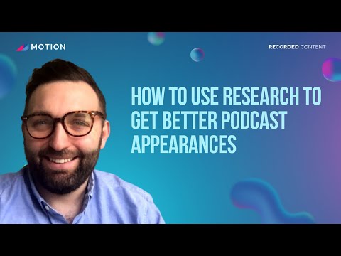 How to use research to get better podcast appearances with Trent Anderson