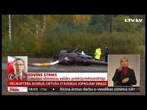 Helikoptera avārijā cietušo stāvoklis joprojām smags