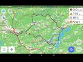 OsmAnd 2: Tourenplanung mit „Track-covering“, Track mit Trackteilstücken und neuen Wegabschnitten