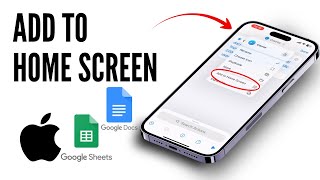How To Add a Google Doc or Sheet To iPhone Home Screen | 2025 New Update