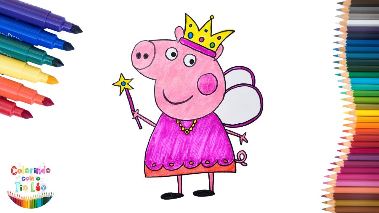 Desenho da Peppa Pig Pinturas Como Pintar online Porquinha rosa