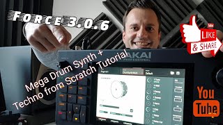 Akai Force 3.0.6 Drum Synth and Workflow Tutorial: Making a Techno Track from Scratch