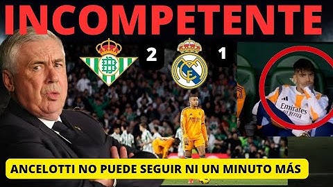 🚨 ANCELOTTI INCOMPETENTE TIRA LA LIGA! BETIS VS REAL MADRID (2-1) SE CARGA ASENCIO Y NO JUGAMOS NADA