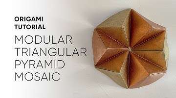 Modular Origami Mosaic Tutorial - Triangular Pyramid Pieces