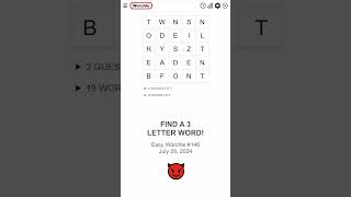 Any 3 letter words standing out? 😈