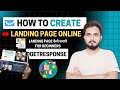 how to create a landing page for beginners | getresponse landing page tutorial