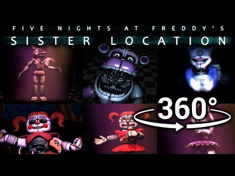 360°| Best FNAF Sister Location Compilation Part 1 [SFM] [VR Compatible]