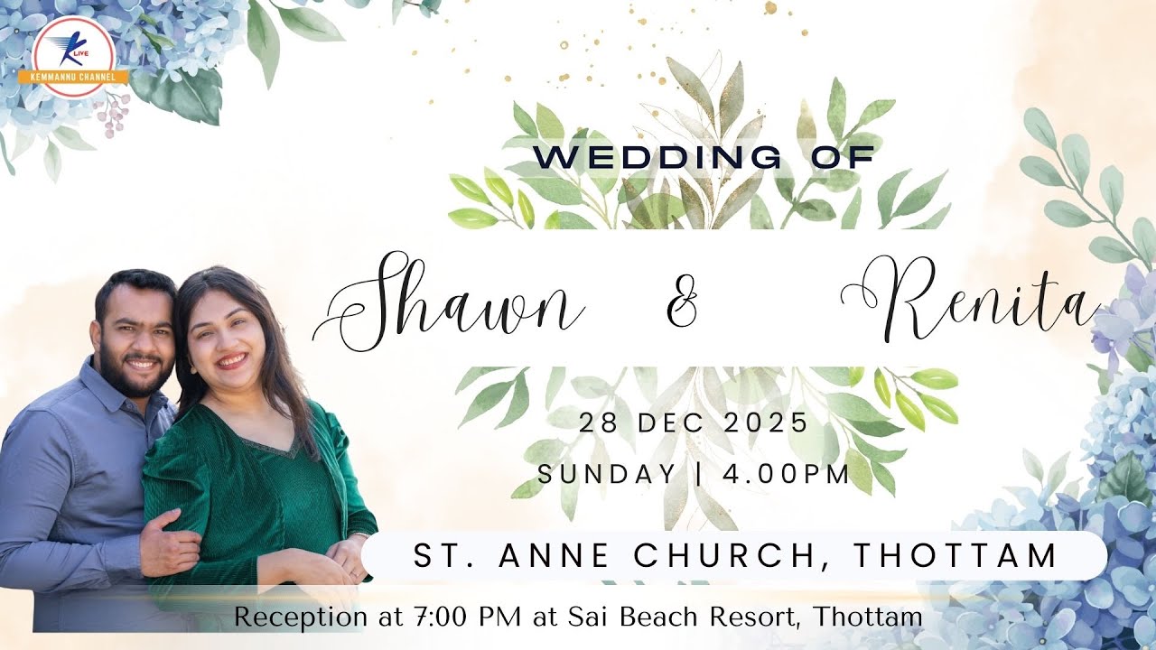 Shawn and Renita | Nuptials and Reception | LIVE from Thottam