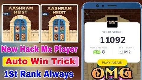 Mx player Aashram Heist Game Tricks || Mx player Auto Win Trick Ashram  || Mx Player New Hack Trick