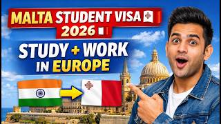 FULL INFORMATION ON MALTA STUDENT VISA 2026 🇲🇹 | Study & Work in Malta | Indian Students Guide