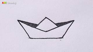 How to Draw a Paper Boat ✏️ | Easy Boat Drawing Step by Step