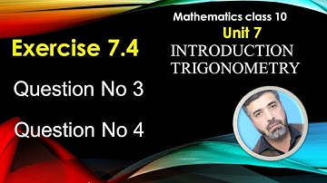 Mathematics Class 10 Exercise 7.4 Question No 3 and 4 ||