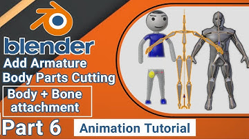 Blender Rigging tutorial part 6| How to add bone to body | Character body part not working properly