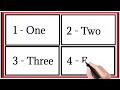 Number Names 1 To 10 | One, Two, Three | Learn Number Name | #numbername1to10