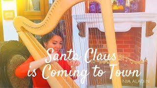 Santa Claus Is Coming To Town - Harp Violin cover by Nia Aladin