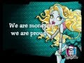 Monster High - We are monsters (Lyrics)