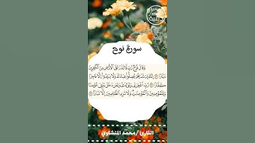 اواخر سورة نوح للقارئ محمد المنشاوي | همسات دينية
