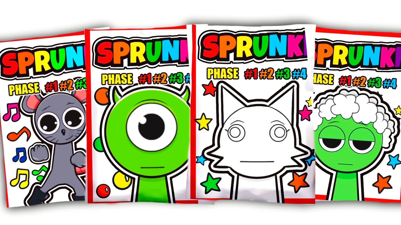 🌈SPRUNKI Blind Bag OC Big Wenda, Mike, Dance Rat  ASMR Phase 1vs2vs3vs4, Squishy