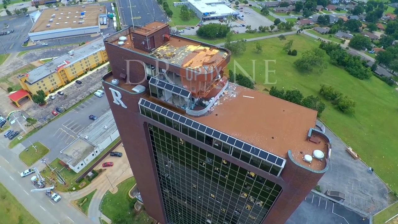 F2 Tornado Damage Remington Tower Tulsa, OK Drone Optix YouTube