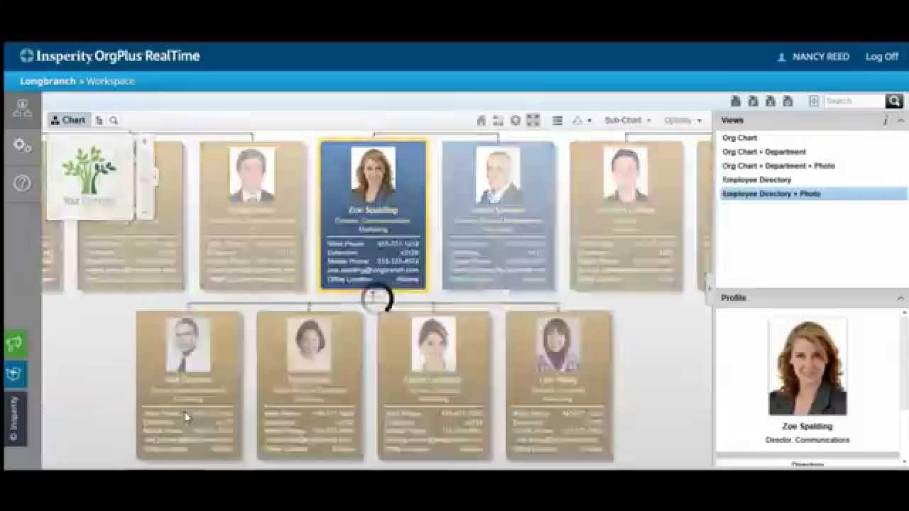 orgplus realtime express sub charts by level youtube org chart plus