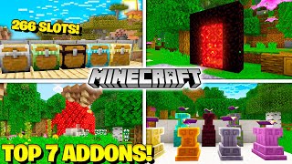 🔥 TOP 7 MELHORES ADDONS PARA SURVIVAL COM SEUS AMIGOS! Addons Minecraft Bedrock 1.20!