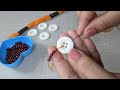 Amazing Hand Embroidery Button flower design trick | Easy Hand Embroidery Button design idea:Kurti