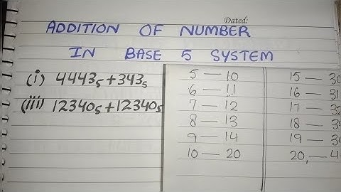 Addition of Numbers in base 5 system | Addition in base 5 system in urdu and hindi