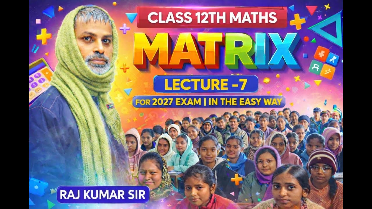 12TH MATHS|MATRIX|LECTURE-7|BY RAJ KUMAR SIR|IN THE FUNNY WAY