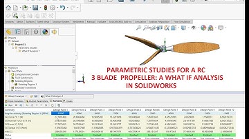 3 BLADE PROPELLER PARAMETRIC ANALYSIS/FLOW SIMULATION IN SOLIDWORKS