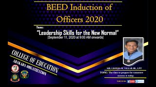 College of Education - BEED Induction of Officers 2020