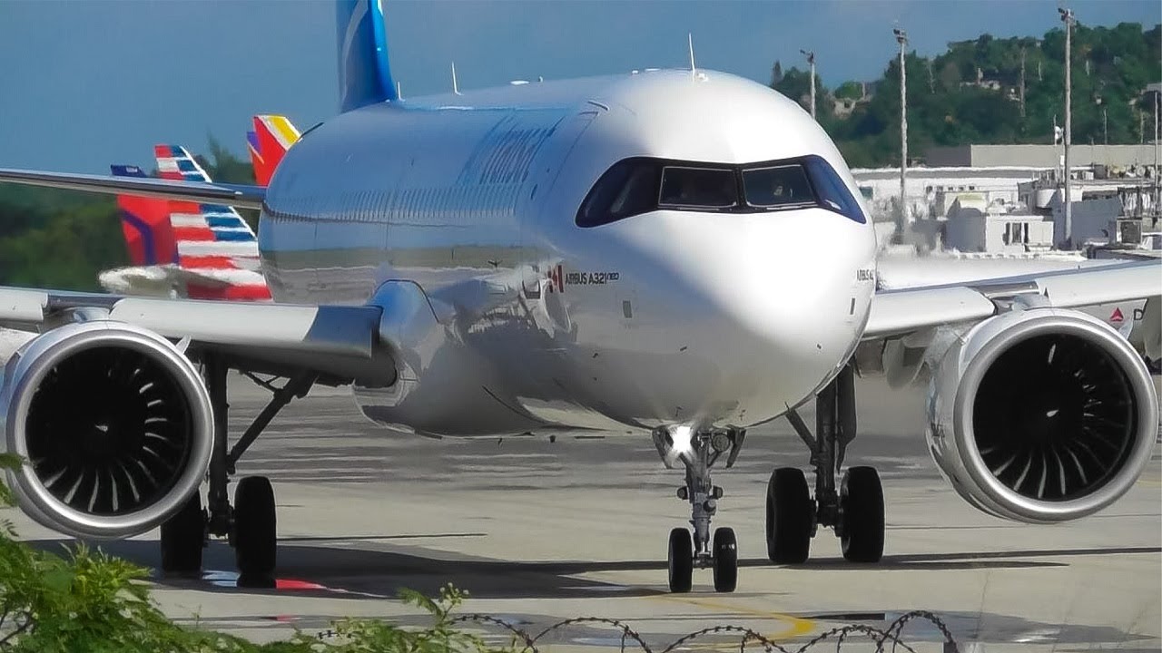Airbus A321 NEO Departures Montego Bay Sangster Int'l Airport Plane Spotting | MBJ/MKJS