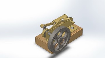 SIMPLE HORIZONTAL STEAM ENGINE SOLIDWORK MOTION STUDY VIDEO #letsmakeitcad #SolidWorks