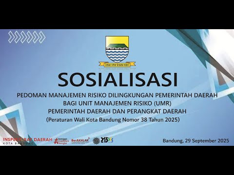 Sosialisasi Pedoman Manajemen Risiko di Lingkungan Pemerintah Daerah Bagi Unit Manajemen Risiko