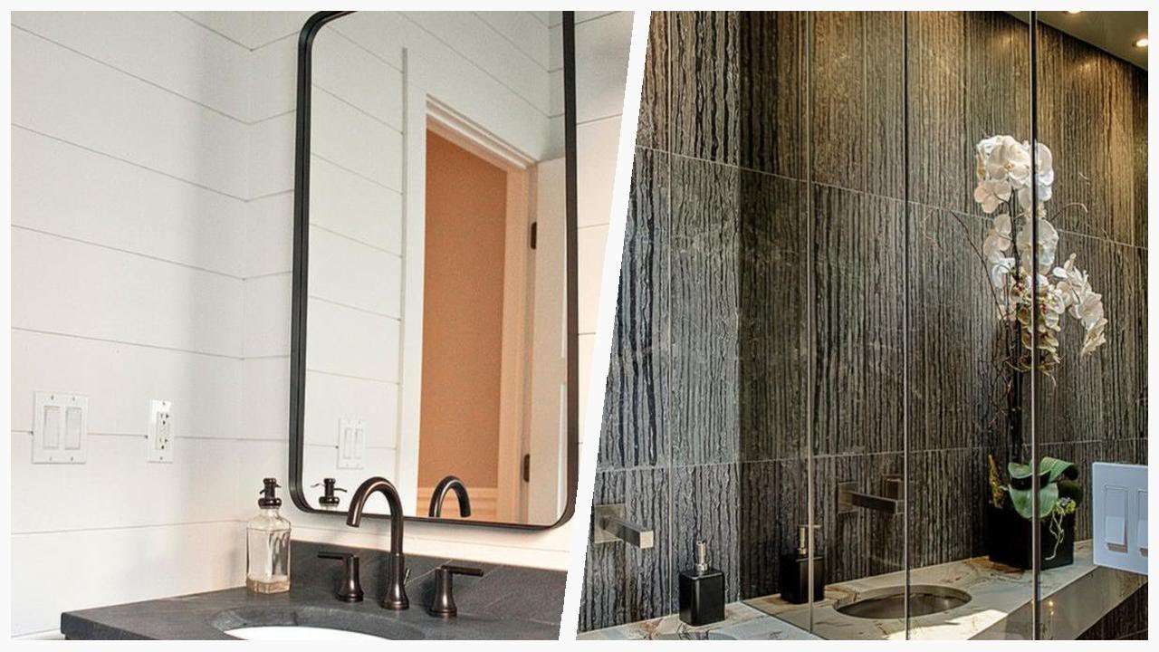 75 Gray Floor And Orange Floor Powder Room Design Ideas You'll Love ♡