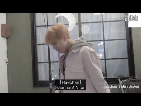 haechan nct doing the moon walk