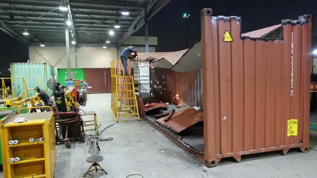 A complete repair of multiple damage 40 feet container.