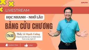 HỌC NHANH NHỚ LÂU CÙNG BẢNG CỬU CHƯƠNG - Lê Mạnh Cường