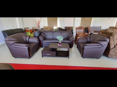 Leather Sofa Set with Price - Srivari Furniture Tirupati | Video No :