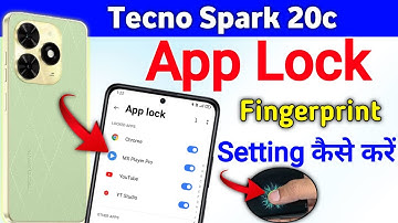 Tecno Spark 20c Me App Lock Kaise kare _ Tecno Spark 20c App lock setting