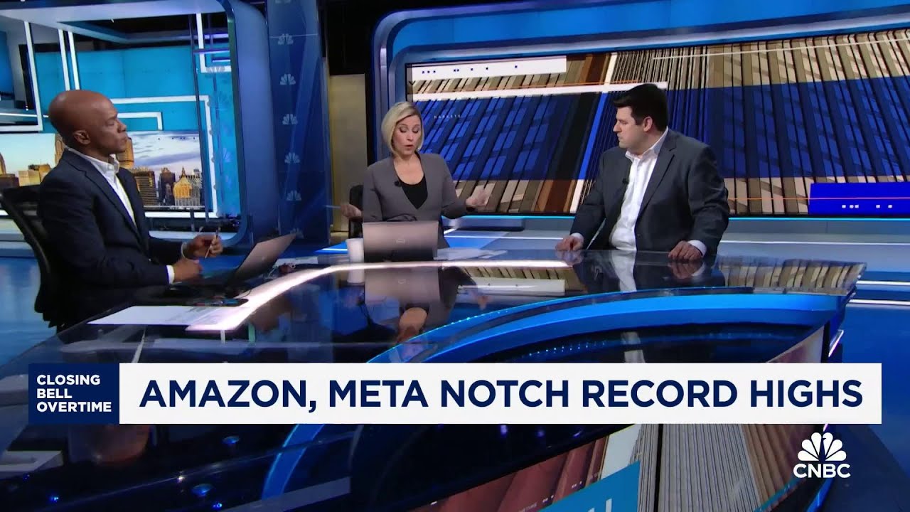 Amazon and Meta notch record highs - YouTube