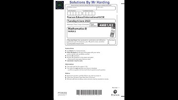 Edexcel - iGCSE - Mathematics B - June 2023 - Paper 2 - Solutions By Mr Harding