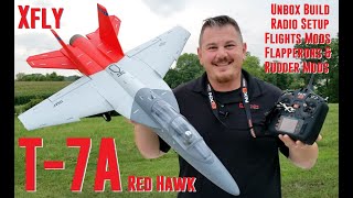 XFly - Boeing T-7A Red Hawk - 64mm PNP EDF Jet - Unbox, Build, Radio Setup, Mods, & Maidens + Crash?