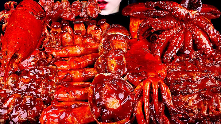 ASMR SPICY SEAFOOD, OYSTER, LOBSTER, SPICY ENOKI MUSHROOM, OCTOPUS, SQUID 굴 먹방, 해물찜 팽이버섯 먹방 MUKBANG