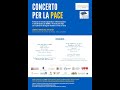 Sabato 5 Marzo - Concerto Per La Pace