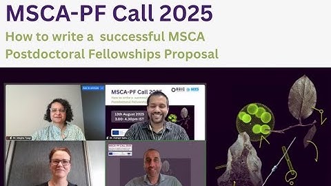 Webinar: MSCA-Postdoctoral Fellowships 2025 - "How to write a successful proposal"