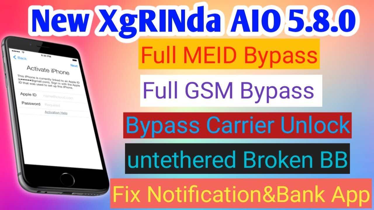 Icloud Full Bypass And Call Fix Gsm Meid Device Ios Xgrinda V5 8 0 14 3 12 5 Error Fix Carrier Fix Iphone Wired