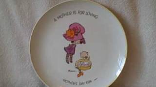1974 Mother's Day Plate Vintage Maria Collectible Plate