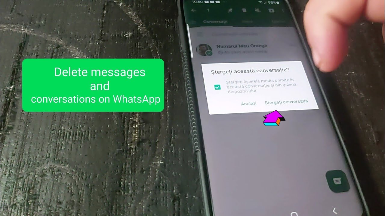 Cum sa sterg mesajele si conversatile de pe WhatsApp? - YouTube