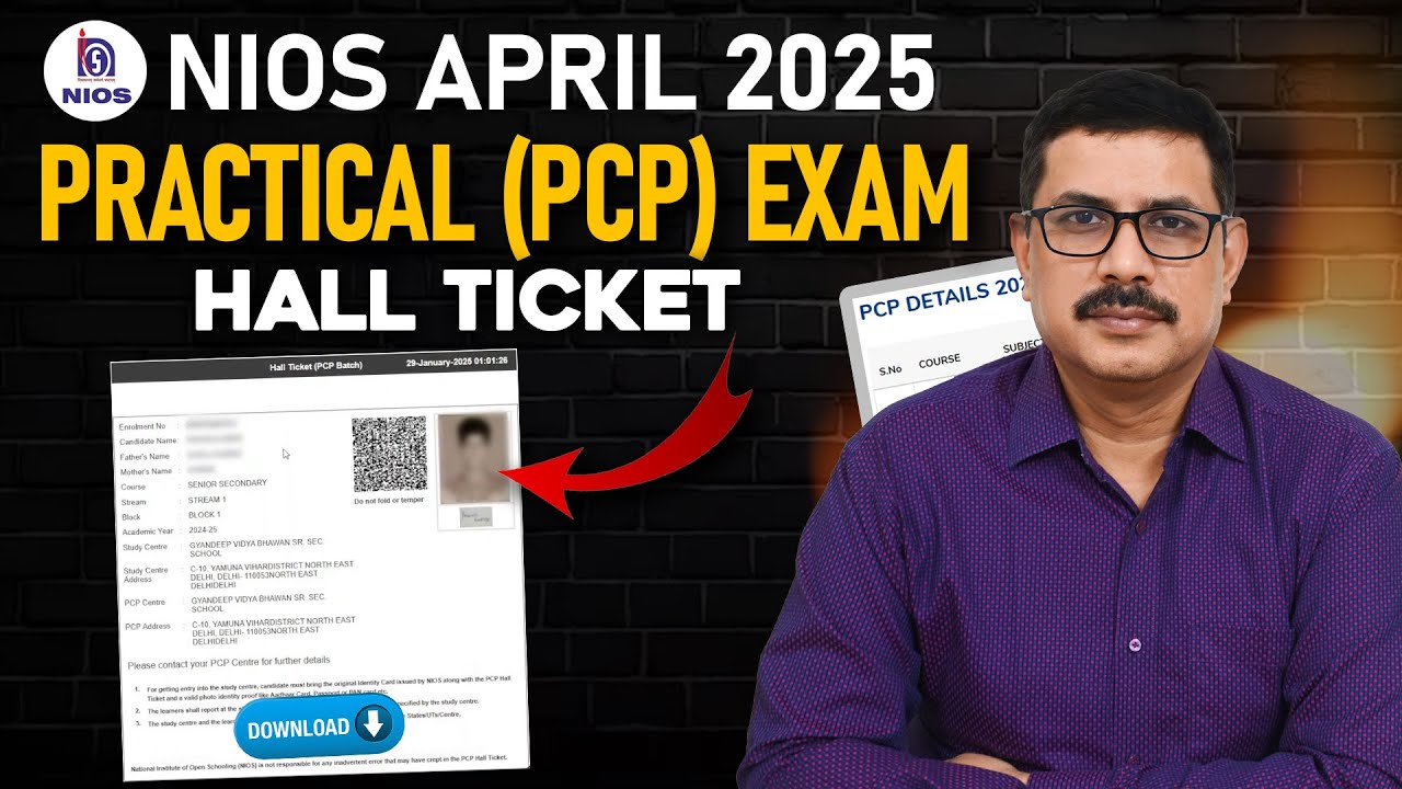 April 2025 PCP Hall Ticket
