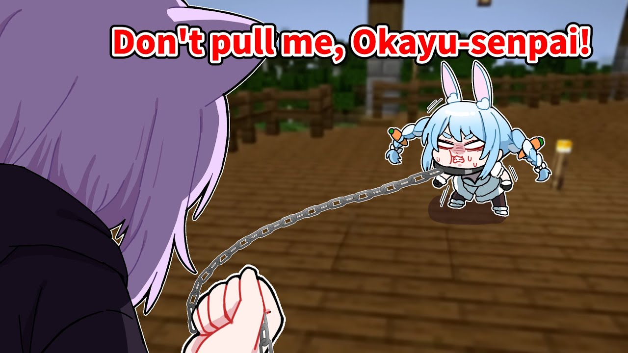 Pekora narrowly escapes becoming Okayu's little sister【Hololive AnimationClip/ENG sub】